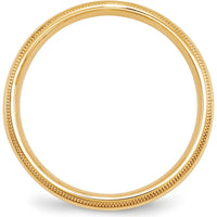 10K Yellow Gold 5mm Double Milgrain Comfort Fit Wedding Band Size 10