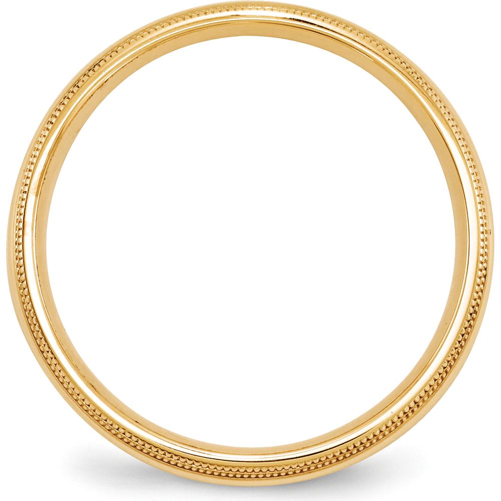 10K Yellow Gold 5mm Double Milgrain Comfort Fit Wedding Band - Size 6