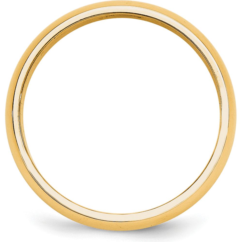10K Yellow Gold 5mm Half Round Wedding Band - Size 6.5