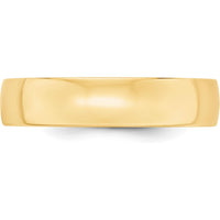 10K Yellow Gold 5mm Lightweight Comfort Fit Wedding Band - Size 9.5