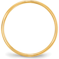 10K Yellow Gold 5mm Lightweight Flat Wedding Band - Size 12