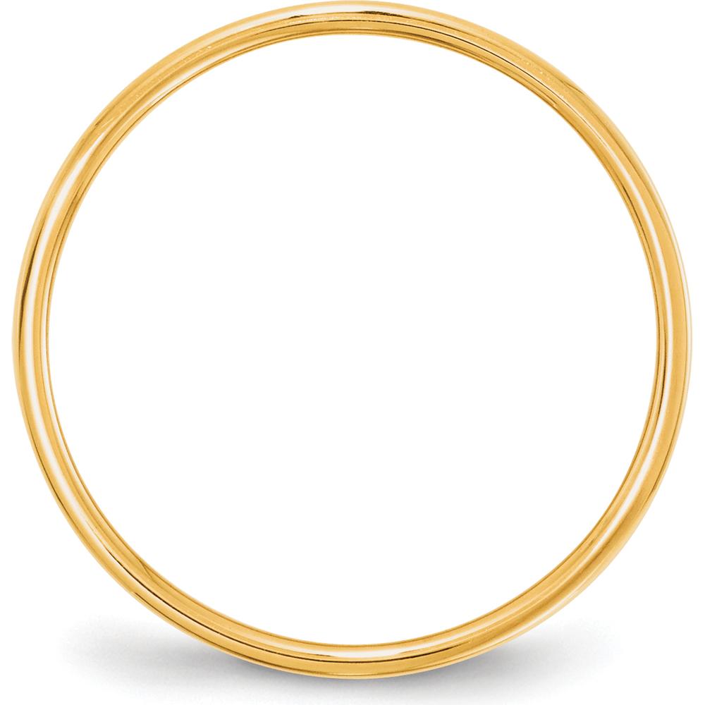 10K Yellow Gold 5mm Lightweight Flat Wedding Band - Size 12