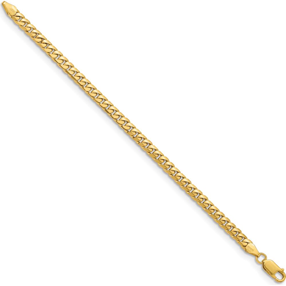 10K Yellow Gold 5mm Solid Miami Cuban Chain Bracelet - 8.5" Length
