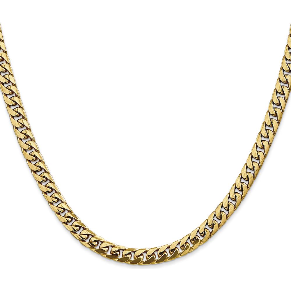 10K Yellow Gold 5mm Solid Miami Cuban Chain Necklace - 22" Length