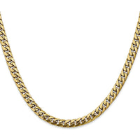 10K Yellow Gold 5mm Solid Miami Cuban Chain Necklace - 26" Length