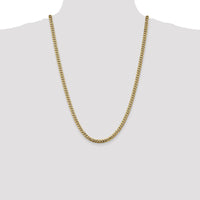 10K Yellow Gold 5mm Solid Miami Cuban Chain Necklace - 26" Length