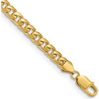 10K Yellow Gold 6.25mm Solid Miami Cuban Chain Bracelet with Lobster Clasp - 8.5in