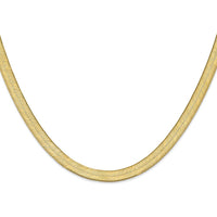 10K Yellow Gold 6.5mm Herringbone Chain Necklace - 20"