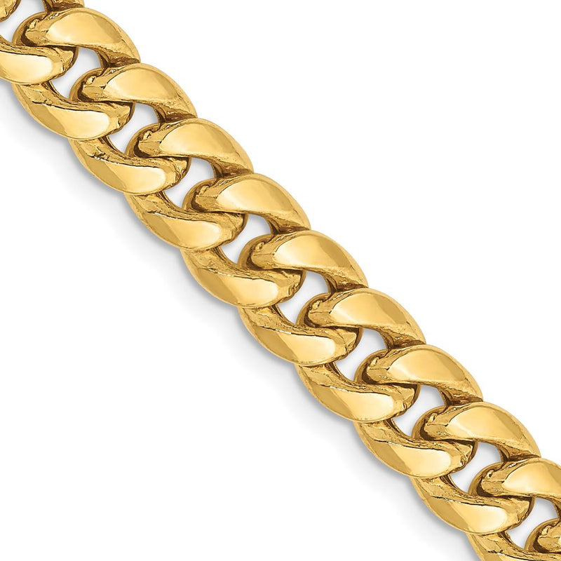 10K Yellow Gold 6.75mm Miami Cuban Chain Necklace - 24"