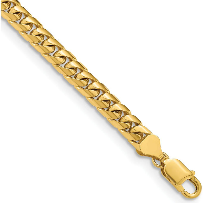10K Yellow Gold 6.75mm Solid Miami Cuban Chain - 8.5"