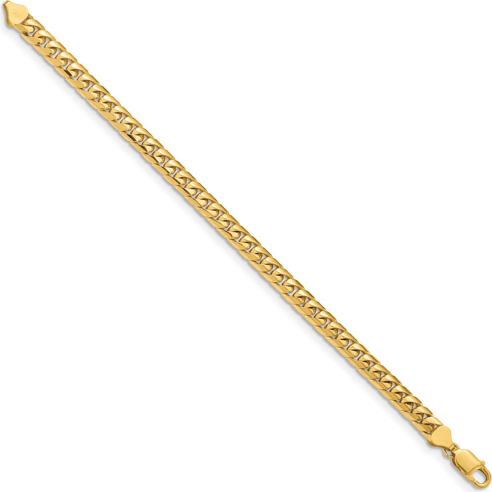 10K Yellow Gold 6.75mm Solid Miami Cuban Chain - 8.5"