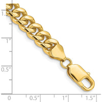 10K Yellow Gold 6.75mm Solid Miami Cuban Chain - 8.5"