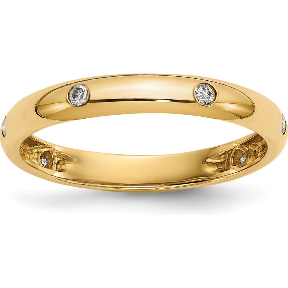 10K Yellow Gold 6-Stone Diamond Band with Polished Finish - Natural Diamonds - I2 Clarity by 0