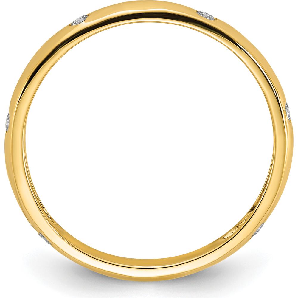 10K Yellow Gold 6-Stone Diamond Band with Polished Finish - Natural Diamonds - I2 Clarity by 0