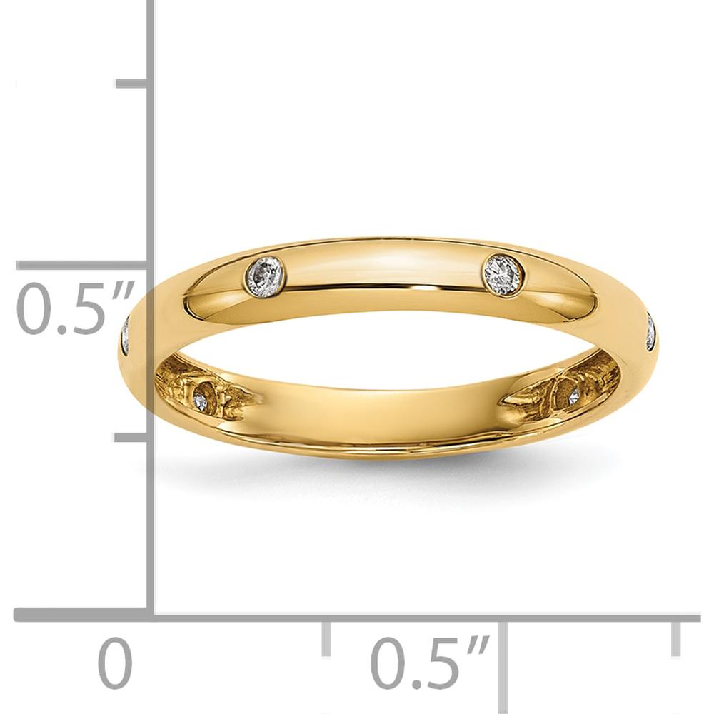 10K Yellow Gold 6-Stone Diamond Band with Polished Finish - Natural Diamonds - I2 Clarity by 0