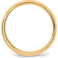 10K Yellow Gold 6mm Beveled Edge Comfort Fit Wedding Band - Size 13.5