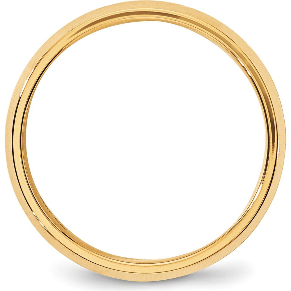 10K Yellow Gold 6mm Beveled Edge Comfort Fit Wedding Band - Size 13.5