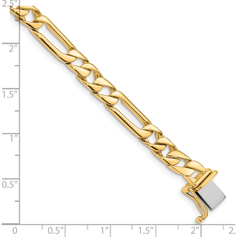 10K Yellow Gold 6mm Hand-polished Fancy Link Bracelet with Box Clasp - 8 inch