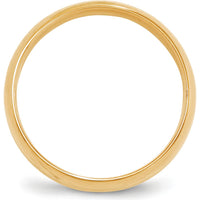 10K Yellow Gold 6mm Lightweight Comfort Fit Wedding Band - Size 8
