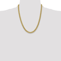 10K Yellow Gold 6mm Semi-Solid Miami Cuban Chain Necklace - 22" Length