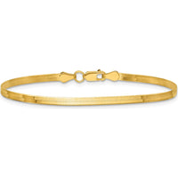 10K Yellow Gold 7" 2.5mm Polished Herringbone Chain Bracelet