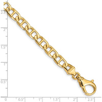 10K Yellow Gold 7.25" Fancy Link Bracelet - Polished Finish