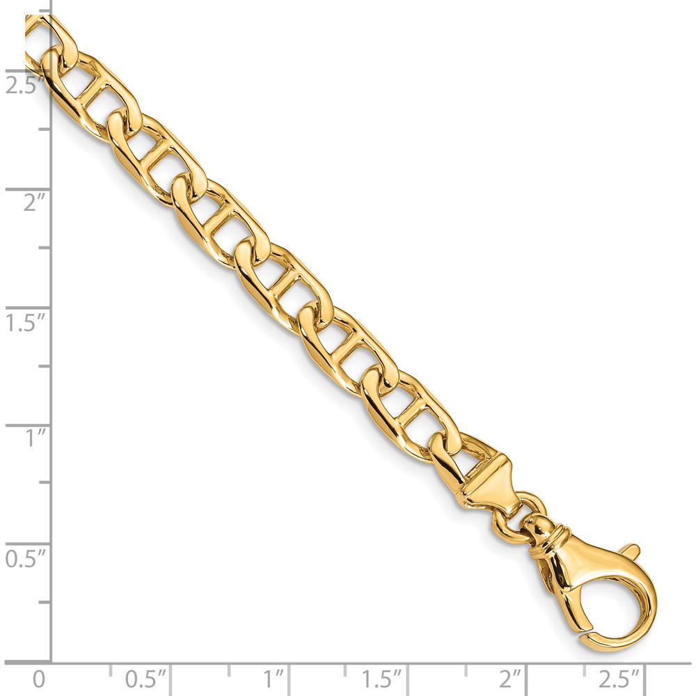 10K Yellow Gold 7.25" Fancy Link Bracelet - Polished Finish