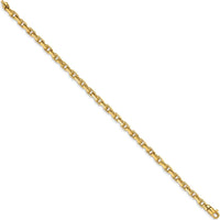 10K Yellow Gold 7" 4.2mm Hand-Polished Fancy Link Chain