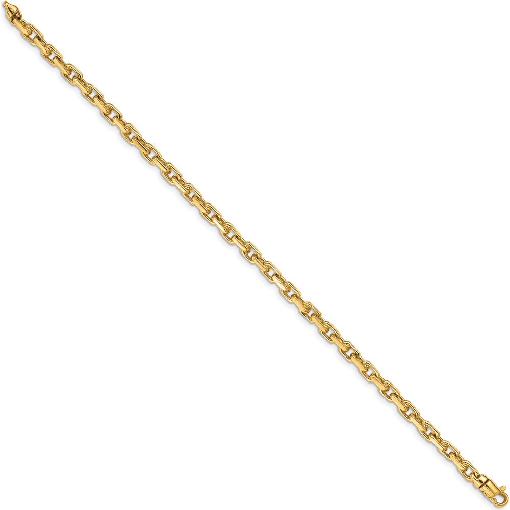 10K Yellow Gold 7" 4.2mm Hand-Polished Fancy Link Chain