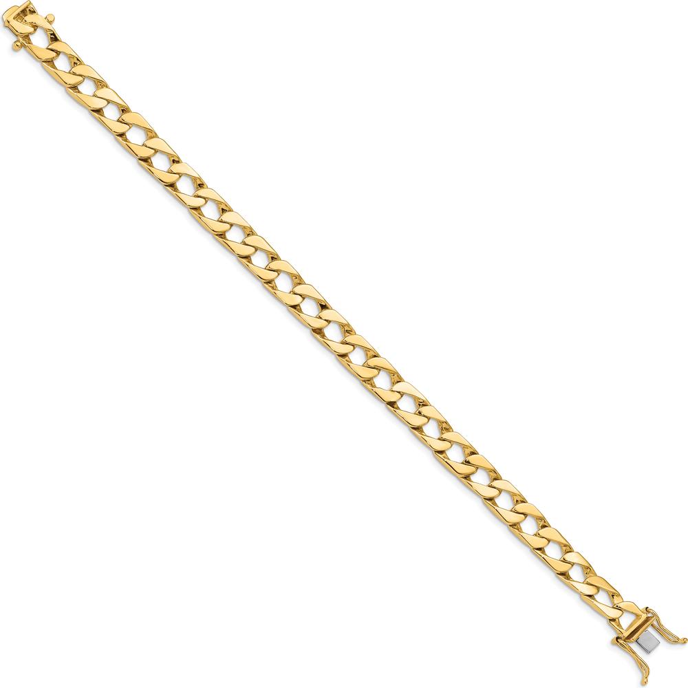 10K Yellow Gold 7.9mm Hand-Polished Fancy Link Bracelet