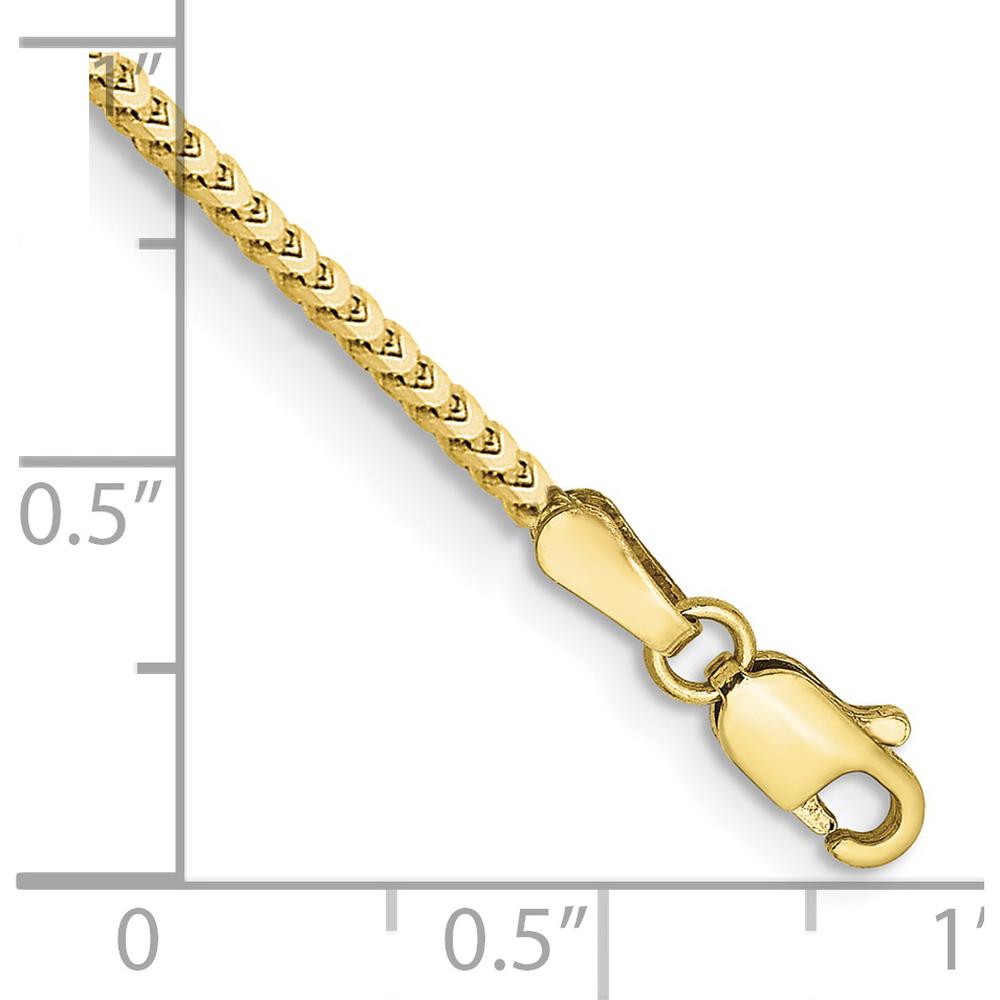 10K Yellow Gold 7" Franco Chain Bracelet - 1.5mm Width