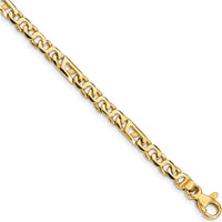 10K Yellow Gold 7" Polished Fancy Link Bracelet - 4.3mm Width