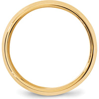 10K Yellow Gold 7mm Beveled Edge Comfort Fit Wedding Band - Size 8