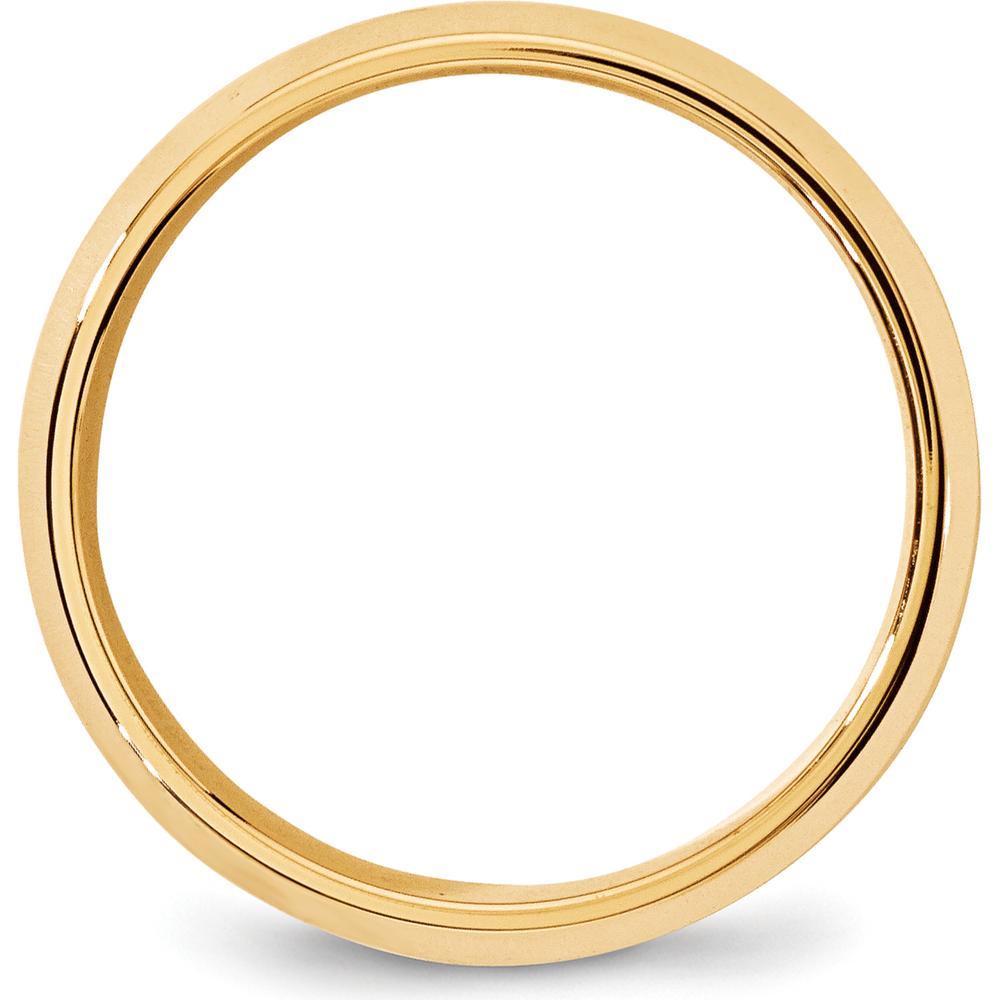 10K Yellow Gold 7mm Beveled Edge Comfort Fit Wedding Band - Size 8