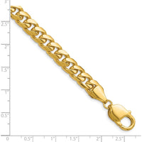 10K Yellow Gold 8.0mm Solid Miami Cuban Chain Bracelet - 8.5in Length