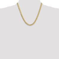 10K Yellow Gold 8.0mm Solid Miami Cuban Chain Necklace - 20"