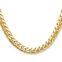 10K Yellow Gold 8.0mm Solid Miami Cuban Chain Necklace - 22"