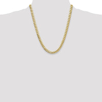10K Yellow Gold 8.0mm Solid Miami Cuban Chain Necklace - 22"