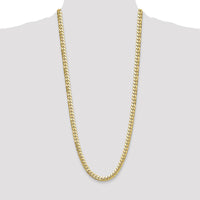 10K Yellow Gold 8.0mm Solid Miami Cuban Chain Necklace - 30"
