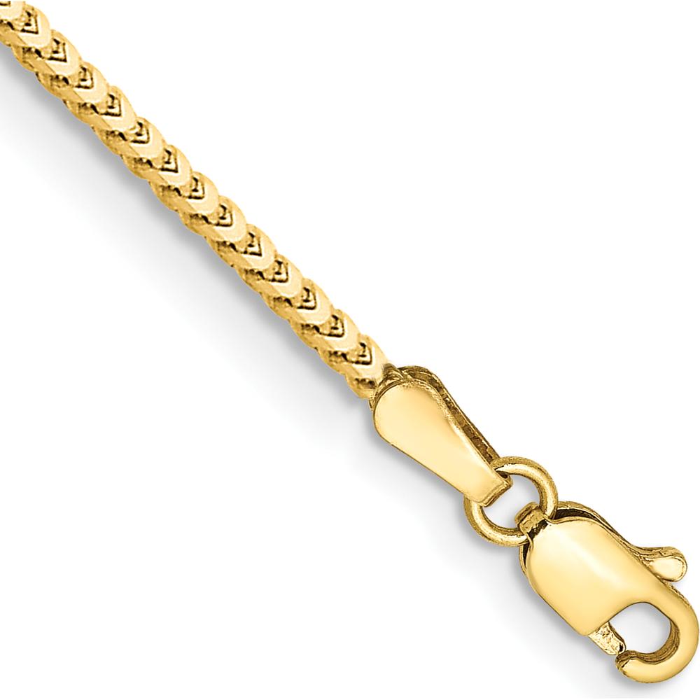 10K Yellow Gold 8" 1.5mm Franco Chain Bracelet with Lobster Clasp