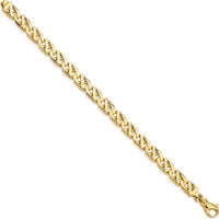 10K Yellow Gold 8.25" Fancy Link Bracelet - Hand Polished Finish