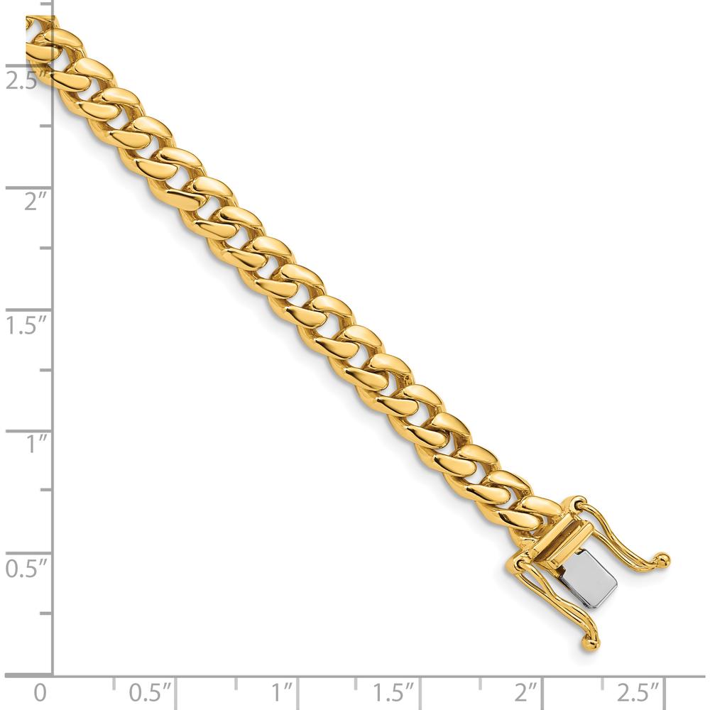 10K Yellow Gold 8" 5.7mm Hand-polished Miami Cuban Link Chain Bracelet