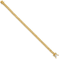 10K Yellow Gold 8" 5.7mm Hand-polished Miami Cuban Link Chain Bracelet
