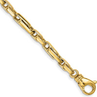 10K Yellow Gold 8.5" Fancy Link Bracelet - Polished Finish