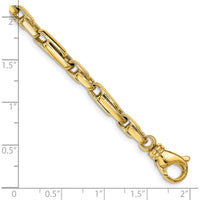 10K Yellow Gold 8.5" Fancy Link Bracelet - Polished Finish