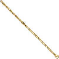 10K Yellow Gold 8.5" Fancy Link Bracelet - Polished Finish
