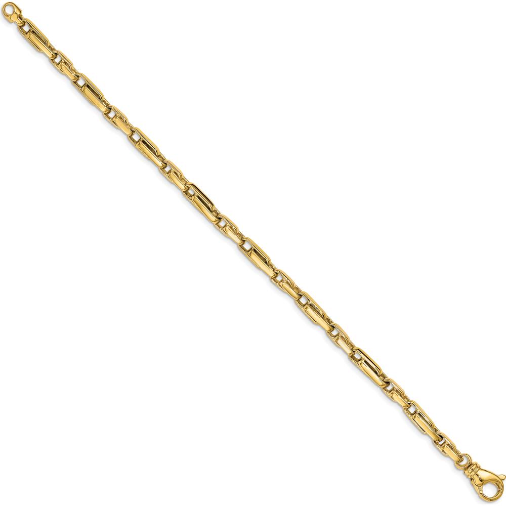 10K Yellow Gold 8.5" Fancy Link Bracelet - Polished Finish