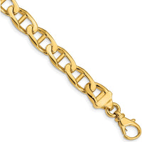 10K Yellow Gold 8.5mm Hand-Polished Anchor Link Bracelet