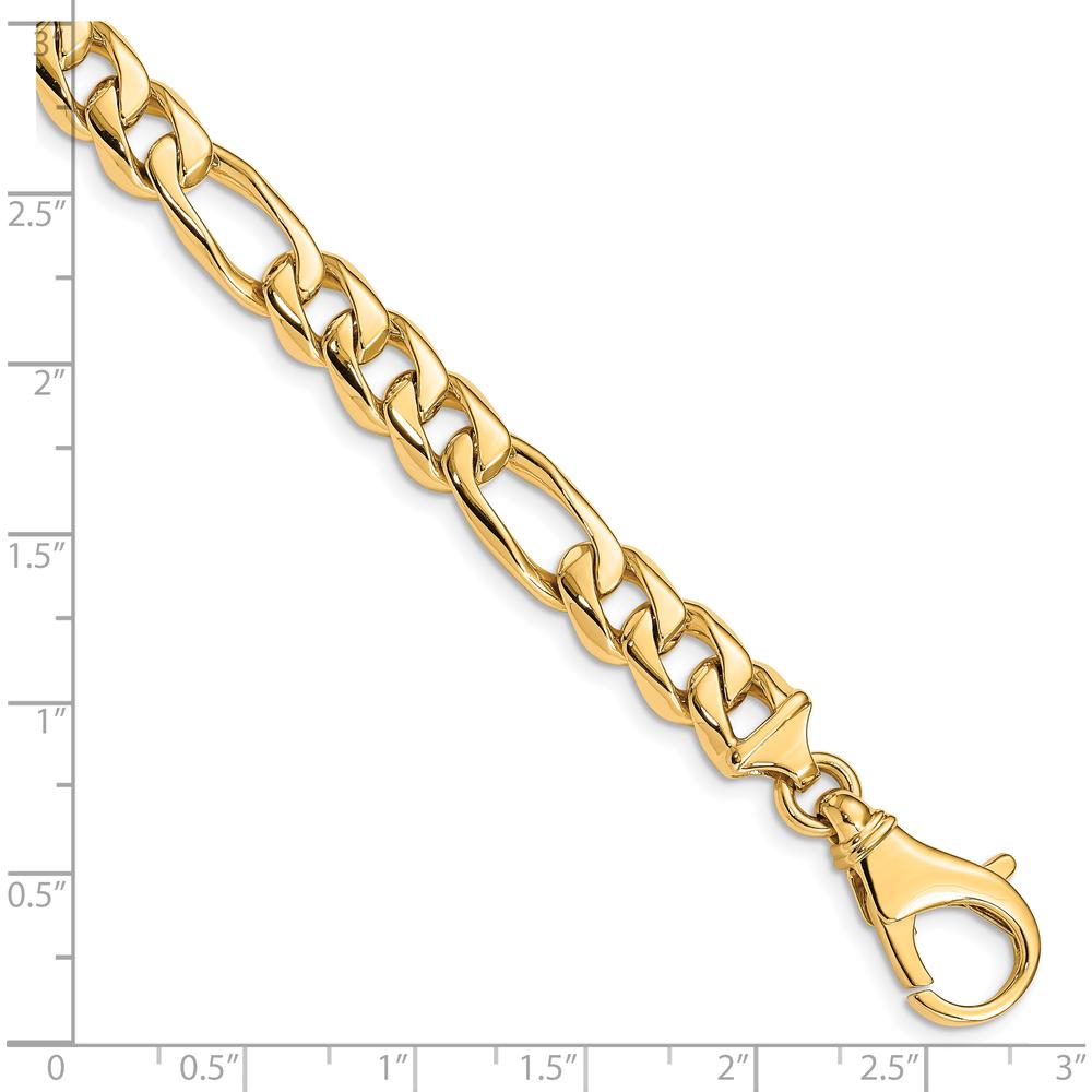 10K Yellow Gold 8.5mm Hand Polished Fancy Link Bracelet - Solid Gold Luxury Jewelry