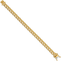 10K Yellow Gold 8.6mm Hand-Polished Fancy Link Bracelet